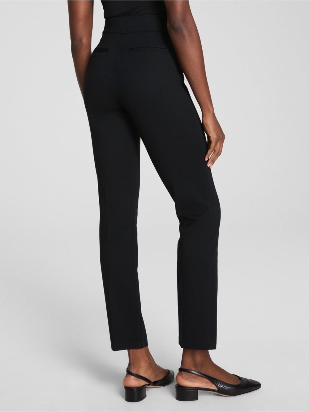 SPANX Black Straight-Leg Ankle Pants